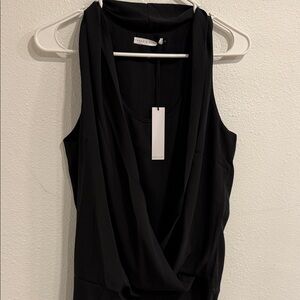 Elegant Black Sleeveless Blouse